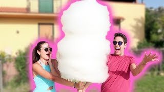 ZUCCHERO FILATO PIÙ GRANDE DEL MONDO DIY Worlds Giant Cotton Candy [upl. by Taffy]