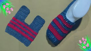 5  6 number ke woolen crochet shoes  socks booties  slippers  moja  jutti  for beginners [upl. by Okiman972]