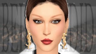 Bella Hadid  Sims 4 CAS  CC Folder amp Sims Download [upl. by Eclud895]