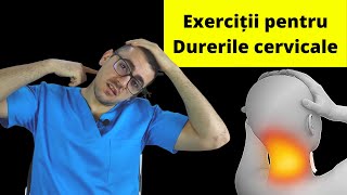 6 exerciții de kinetoterapie pentru coloana vertebrală cervicală [upl. by Ahseei]