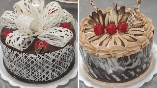 El mejor tutorial para decorar pasteles hermosos con chocolate Ideas increíbles para decorar tortas [upl. by Arekahs]