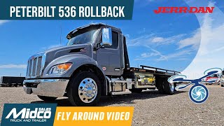 Peterbilt 536 JerrDan Rollback Tow Truck For Sale JerrdanCorp [upl. by Maddalena]