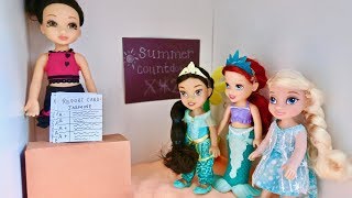 ELSAs Last Day of School Summer Break with toddler dolls Elsa and Anna [upl. by Yks]