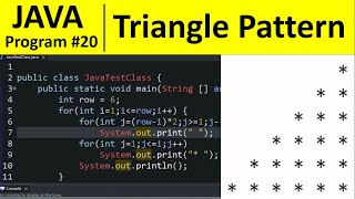 Java Program 20  Print Mirrored Right Triangle Star Pattern in Java [upl. by Ynavoj270]