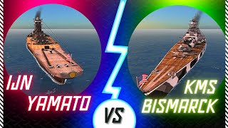 BATTLE OF WARSHIPS IJN YAMATO VS KMS BISMARCK ‎ShonteGaming [upl. by Frolick]