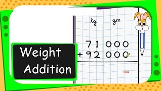 Maths  Weight Addition in decimals  English [upl. by Aihsilef]