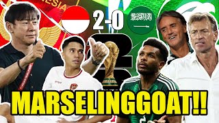 MARSELINO GENDONG TIMNAS INDONESIA FULL SENYUM LAWAN ARAB SAUDI PIALA DUNIA DIDEPAN MATA WKWKWK [upl. by Claybourne]