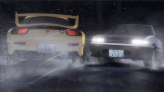 FD3S vs AE86 SC  Eurobeat Removed  Initial D Fourth Stage [upl. by Nehtiek152]