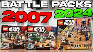 LEGO Star Wars CLONE TROOPER amp BATTLE DROID Battle Packs Comparison 2007 vs 2024 [upl. by Wj60]