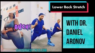 Lower Back Stretch w Dr Daniel Aronov  Hip Flexor Wall Stretch [upl. by Infield]