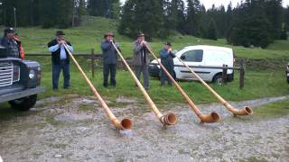 Le Ranz des vaches Lyoba amp concert des cors des alpes à La Foirausaz [upl. by Drhacir871]