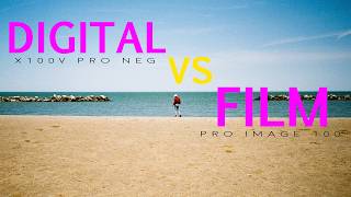 Digital vs Analog Fujifilm X100V vs 35mm Film  Pro Neg Simulation VS Pro Image 100 [upl. by Nnire]