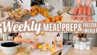 EASY BUDGET FRIENDLY WEEKLY MEAL PREP RECIPES LARGE FAMILY MEALS WHATS FOR DINNER FREEZER MEALS [upl. by Travus]