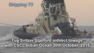 Svitzer Stanford  indirect towage 30th October 2015 [upl. by Ruamaj]