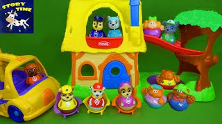 Paw Patrol Weebles Toys Nursery Rhymes 3 Bears Goldilocks Peppa Pig Toy Episode Video for Kids [upl. by Iaoh452]