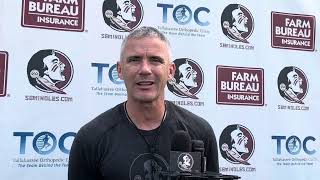 FSU Football  Mike Norvell shared updates on Robert Scott Jr Kentron Poitier also talks VT D [upl. by Akinahc]