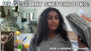 GRADE 9 GCSE ART SKETCHBOOK FLIPTHROUGH  quite chatty [upl. by Veronique968]