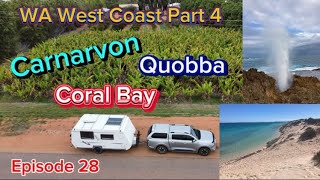 WA West Coast part 4 CarnarvonQuobbaCoral Bay [upl. by Kristal]