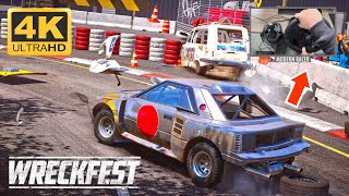 Wreckfest Extreme Damage 4K 60FPS Logitech G923  Gear Shifter [upl. by Carola]