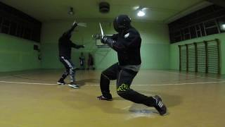 Sparring Side Sword and Dagger VS Schiavona and Dagger [upl. by Jessamyn]