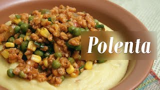 Como fazer Polenta com molho Bolonhesa Vegano [upl. by Nithsa]