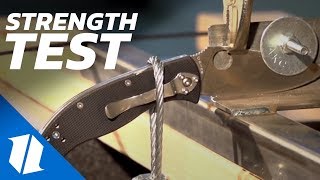 Pocket Knife Lock Strength Test [upl. by Ideih]