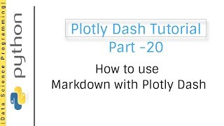 How to use Markdown with Plotly Dash  Plotly Dash Tutorial Part 20 [upl. by Fevre]