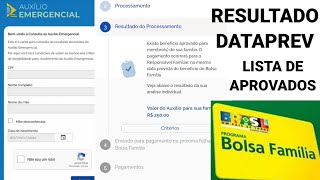 BOLSA FAMÍLIA RESULTADO DATAPREV ATUALIZOU NOVOS APROVADOS VALORES DE R150 A R375 [upl. by Jobye]