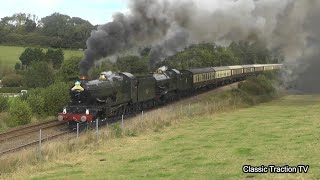 THE FIRST DOUBLE HEADED GWR CASTLES OVER THE SOUTH DEVON BANKS IN OVER 20 YEARS 27924 [upl. by Fahey]