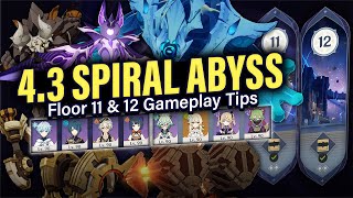 How to BEAT 43 SPIRAL ABYSS Floor 11 amp 12 Guide amp Tips w 4Star Teams  Genshin Impact 43 [upl. by Rodenhouse24]