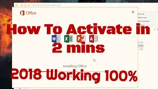 How to INSTALL AND ACTIVATE Office 2016 on Windows 10  2018 working 100 method [upl. by Clarhe938]