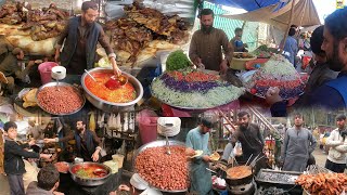 Famous street food of Afghanistan  Early morning breakfast  Channa Chaat  Kabab  Kachalan Nashta [upl. by Mollie364]