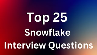 Snowflake Interview Questions and Answers  Most Asked Snowflake Questions in Interview [upl. by Bazar413]