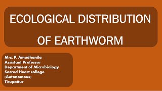 ECOLOGICAL DISTRIBUTIONECOLOGICAL DISTRIBUTION OF EARTHWORMEPIGEICANECICENDOGEIC EARTHWORM [upl. by Veta]