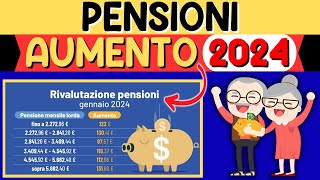 ✅AUMENTO PENSIONI 2024👉TABELLA UFFICIALE👉TUTTI I NUOVI IMPORTI da GENNAIO➕AUMENTI MINIME INVALIDI❗ [upl. by Victorine602]