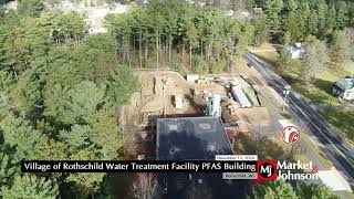 Village of Rothschild Water Treatment Facility PFAS Building Aerial 111224 [upl. by Newnorb235]