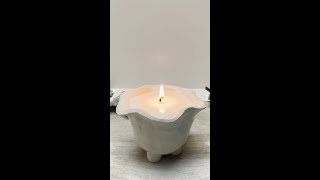 Candle Making Tutorial Learn how to make an airdry clay candle [upl. by Navek]