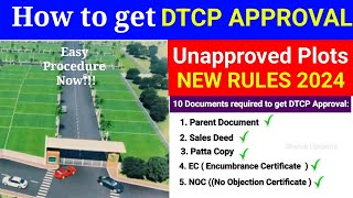 DTCP land Approval 2024  documents required for dtcp approval Cost of dtcp approval how to apply [upl. by Irme]