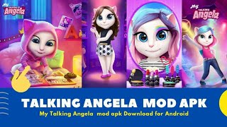 My Talking Angela Hacked everything unlocked downloaded from AC Market [upl. by Retnuh]