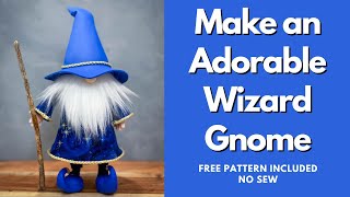 Make an adorable wizard gnomeDIY Halloween GnomeNo Sew Gnome [upl. by Spieler178]