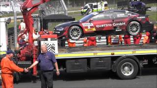 Recovering Edoardo Mortaras Audi  DTM Brands Hatch 2013 HD [upl. by Othelia]