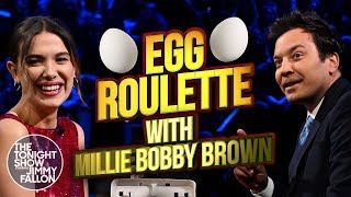 Egg Roulette with Millie Bobby Brown  The Tonight Show Starring Jimmy Fallon [upl. by Nniroc833]