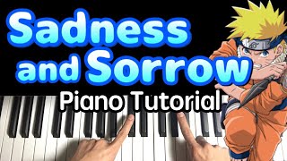 NARUTO  Sadness and Sorrow【Piano Tutorial One Finger Easy by Bell】OST [upl. by Illona]