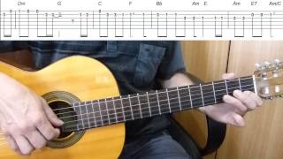 Hello Lionel Richie  Easy Guitar melody tutorial  TAB Guitar lesson [upl. by Dloreg851]