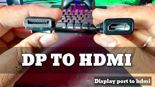 DISPLAY PORT TO HDMI ADAPTER CONVERTER Connect Two Monitors To One PC DP to HDMI HINDI zohebmodi [upl. by Htaek361]