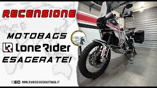 RECENSIONE E MONTAGGIO LONERIDER MOTOBAGS SULLA DUCATI DESERTX [upl. by Azalea476]