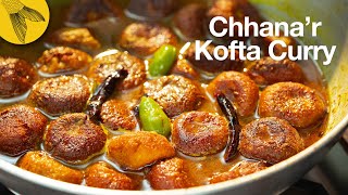 Chhanar Kofta Curry—Chhanar Borar Dalna—Bengali Paneer Kofta Recipe [upl. by Elga65]