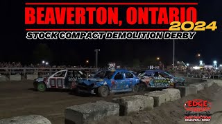 Stock Compact Demolition Derby Beaverton Ontario 2024  Hosted by Edge Motorsports [upl. by Spoor]