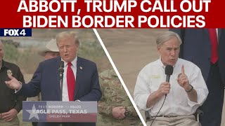 Trump Border Speech Former president Texas Gov Abbott on immigration  FULL NEWS CONFERENCE [upl. by Esinaej]