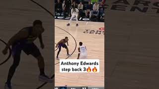 Anthony Edwards step back 3🔥🔥 nba shorts [upl. by Auhesoj568]